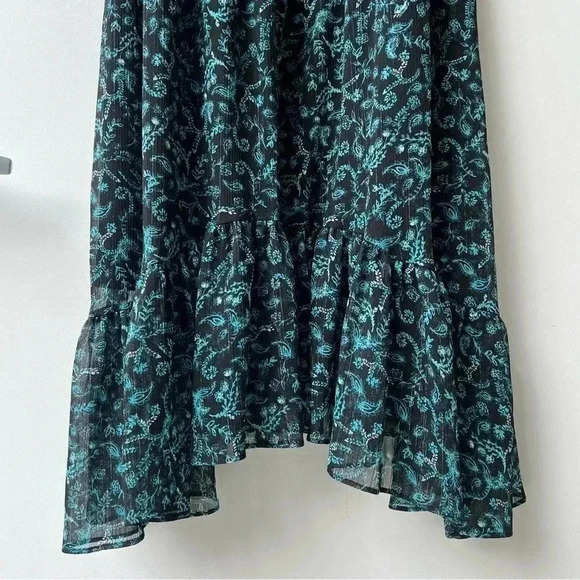 Misa Los Angeles Rashida Maxi Dress - Green Floral on Black- Size S - Picture 10 of 16